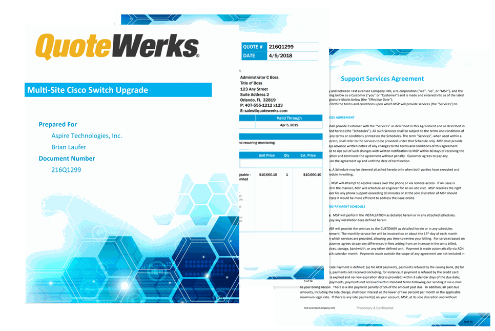 QuoteWerks offerte in Word
